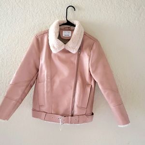 Zara kids faux leather jacket